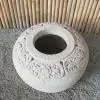 Product image 9 of the product “Balinese style flat round pot, with carving - 70cm Dia., 45 cm Height, Taro sand ”
